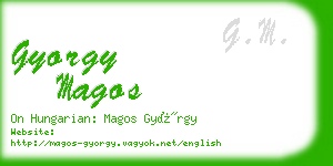 gyorgy magos business card